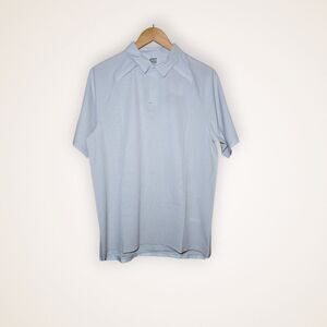 Asics Men’s Medium Glacier Grey Actibreeze Jacquard Polo Short Sleeve Shirt NWT